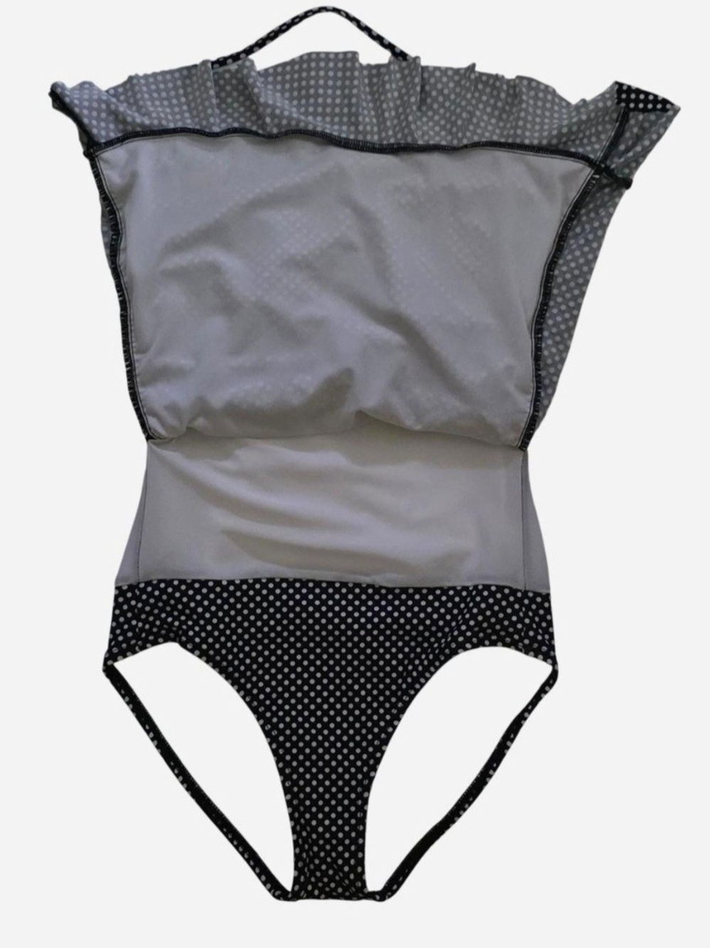 Allen B. By Allen Schwartz Black & White Polka Dot One-Piece Swimsuit Small (6) - Picture 5 of 9